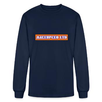makeupceo ltd logo 131 - Men's Long Sleeve T-Shirt - navy - Front
