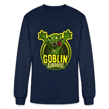 SURPRISED GOBLIN - Men's Long Sleeve T-Shirt - navy - Front