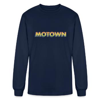 Motown merch record - Men's Long Sleeve T-Shirt - navy - Front