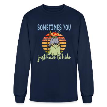 Depression Depression frog - Men's Long Sleeve T-Shirt - navy - Front