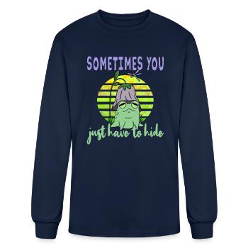 Depression Depression frog - Men's Long Sleeve T-Shirt - navy - Front