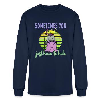 Depression Depression frog - Men's Long Sleeve T-Shirt - navy - Front