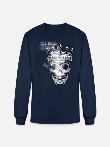 The King - Men's Long Sleeve T-Shirt - navy