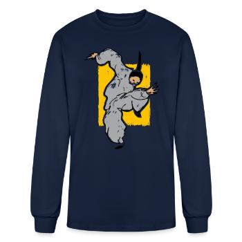Kung-Fu Monk - Men's Long Sleeve T-Shirt - navy - Front