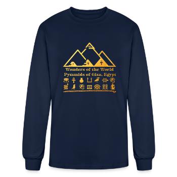 Pyramids of Ancient Egypt: Wonder of Ancient World - Men's Long Sleeve T-Shirt - navy - Front