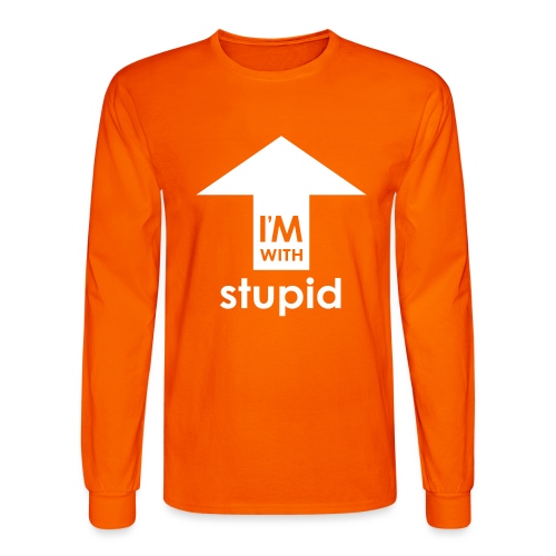 I'm With Stupid - Men's Long Sleeve T-Shirt
