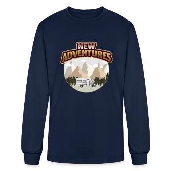 New Adventure - Men's Long Sleeve T-Shirt - navy - Front
