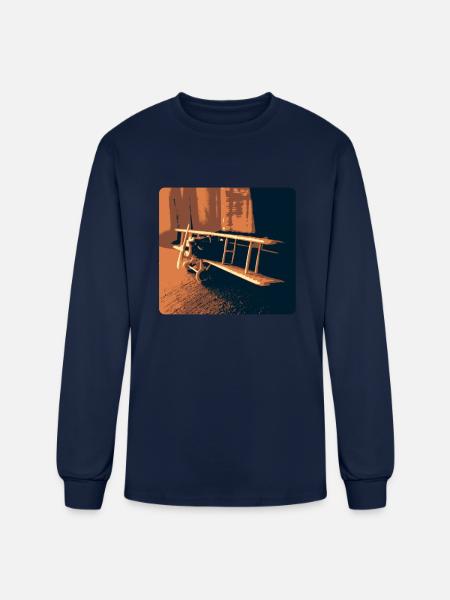 USAF Fighter Biplane - Men's Long Sleeve T-Shirt - navy