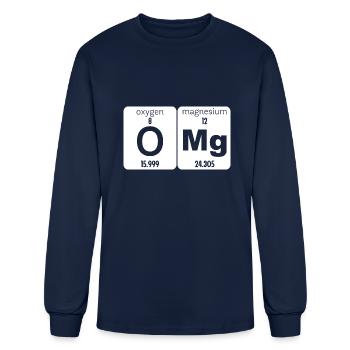 Oxygen Magnesium - Men's Long Sleeve T-Shirt - navy - Front