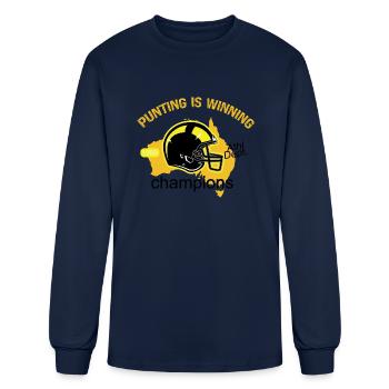 Punting Is Winning - Men's Long Sleeve T-Shirt - navy - Front