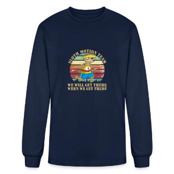 Sloth Motion Running Team - Men's Long Sleeve T-Shirt - navy - Front