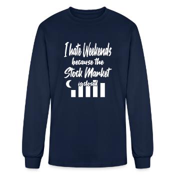 Stock Market is closed - Men's Long Sleeve T-Shirt - navy - Front