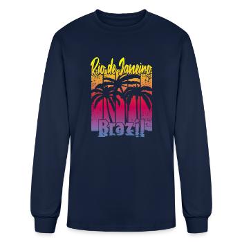 Rio de Janeiro Brazil - Men's Long Sleeve T-Shirt - navy - Front