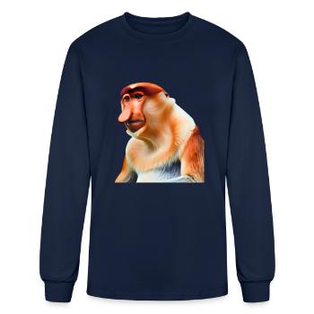 The exotic nosed monkey - Men's Long Sleeve T-Shirt - navy - Front