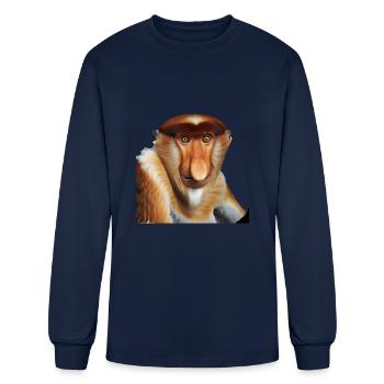 The exotic nosed monkey - Men's Long Sleeve T-Shirt - navy - Front