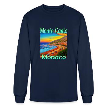 Monte Carlo Sunset in Monaco - Men's Long Sleeve T-Shirt - navy - Front