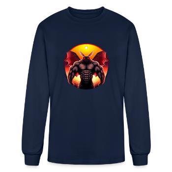 Mothman at sunset - Men's Long Sleeve T-Shirt - navy - Front