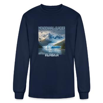Glacier Mendenhall, Alaska - T-shirt à manches longues Homme - marine - Devant