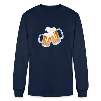 Beer - Men's Long Sleeve T-Shirt - navy - Front