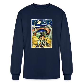 Hank Ramblin Man - Men's Long Sleeve T-Shirt - navy - Front