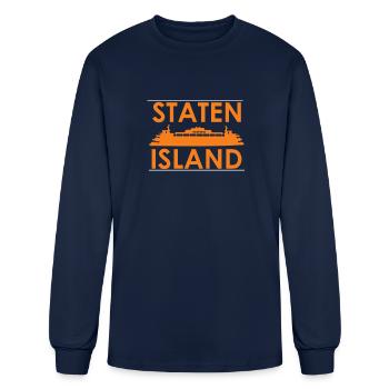 Staten Island Ferry The Fifth Borough NYC - Men's Long Sleeve T-Shirt - navy - Front