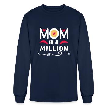 Mom in a million - Men's Long Sleeve T-Shirt - navy - Front