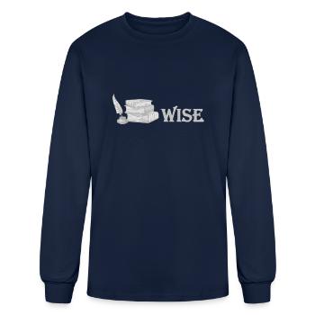 WISE - Men's Long Sleeve T-Shirt - navy - Front