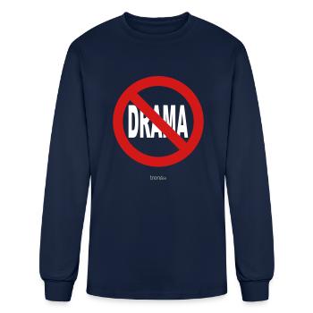No Drama - Men's Long Sleeve T-Shirt - navy - Front