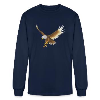 Eagle flying - Men's Long Sleeve T-Shirt - navy - Front