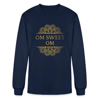 Om Sweet Om I Meditation - Men's Long Sleeve T-Shirt - navy - Front