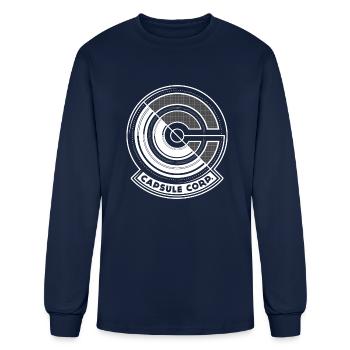 Capsule Company White - Men's Long Sleeve T-Shirt - navy - Front