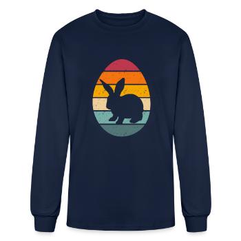 Easter Bunny In Easter Egg - Men's Long Sleeve T-Shirt - navy - Front