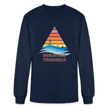 Bermuda Triangle Tourist - Men's Long Sleeve T-Shirt - navy - Front
