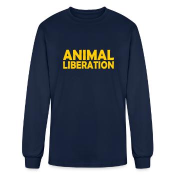 Animal liberation - Men's Long Sleeve T-Shirt - navy - Front