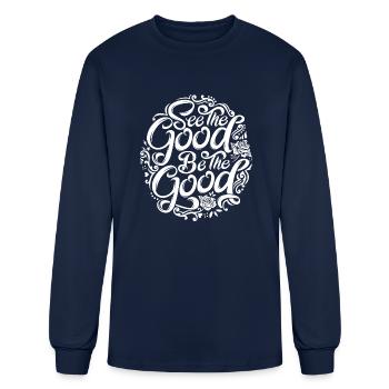 See The Good Be The Good - Men's Long Sleeve T-Shirt - navy - Front