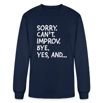 Comedian Comic Theatersports Improvisation - Men's Long Sleeve T-Shirt - navy - Front