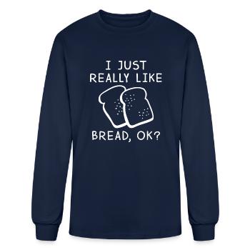 Really Like Bread - Men's Long Sleeve T-Shirt - navy - Front
