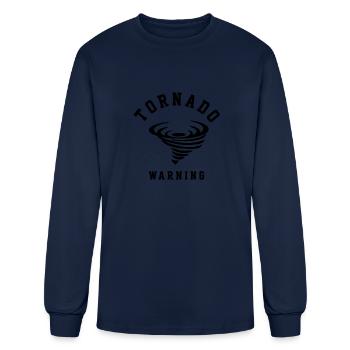 tornado warning - Men's Long Sleeve T-Shirt - navy - Front