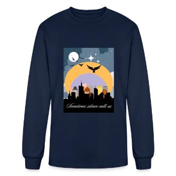 Silence... - Men's Long Sleeve T-Shirt - navy - Front