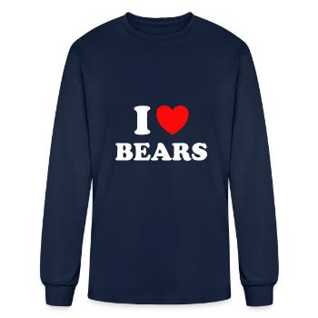 Gay Party Gay Singles I love Bears - Men's Long Sleeve T-Shirt - navy - Front