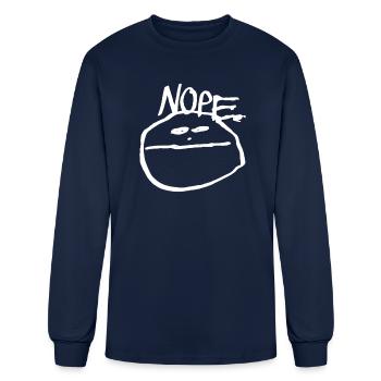 Nope - Men's Long Sleeve T-Shirt - navy - Front