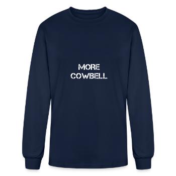More Cowbell - Men's Long Sleeve T-Shirt - navy - Front
