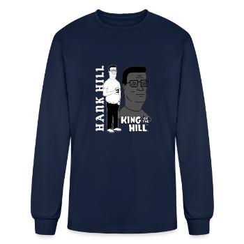 King Of The Hill Hank Hill Vertical Type birthday - Men's Long Sleeve T-Shirt - navy - Front