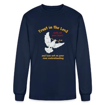Trust in the lord - Men's Long Sleeve T-Shirt - navy - Front