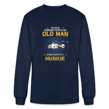 HUSKIE - Men's Long Sleeve T-Shirt - navy - Front