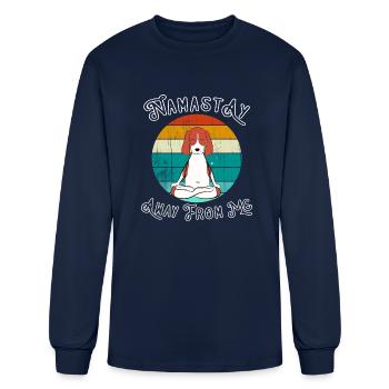 Namastay Away From Me - Men's Long Sleeve T-Shirt - navy - Front