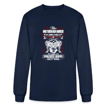 Alter Motorradfahrer: Witzig, nicht nutzlos - Men's Long Sleeve T-Shirt - navy - Front