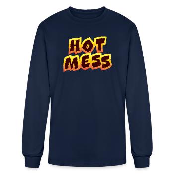 Hot Mess - Men's Long Sleeve T-Shirt - navy - Front