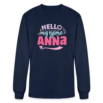 Anna nostalgia - Men's Long Sleeve T-Shirt - navy - Front