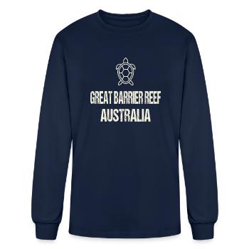 The Great Barier Reef Australia - Men's Long Sleeve T-Shirt - navy - Front